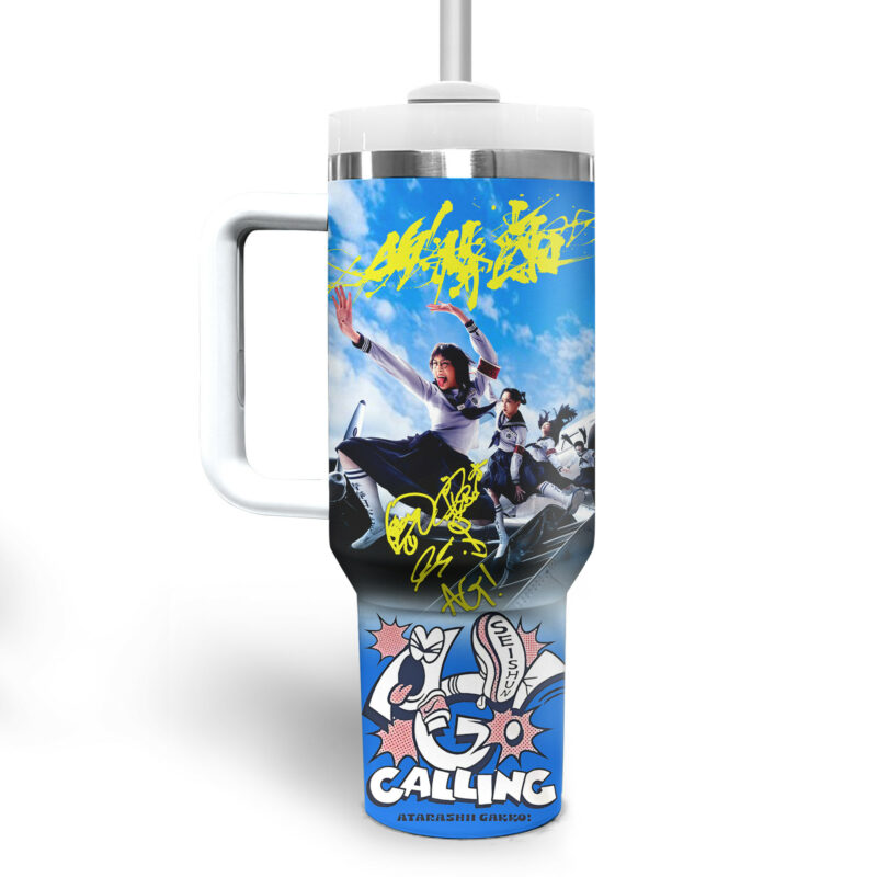 Atarashii Gakko! Music Custom Stanley Quencher 40oz Stainless Steel Tumbler With Handle - Threewoofs - Image 4