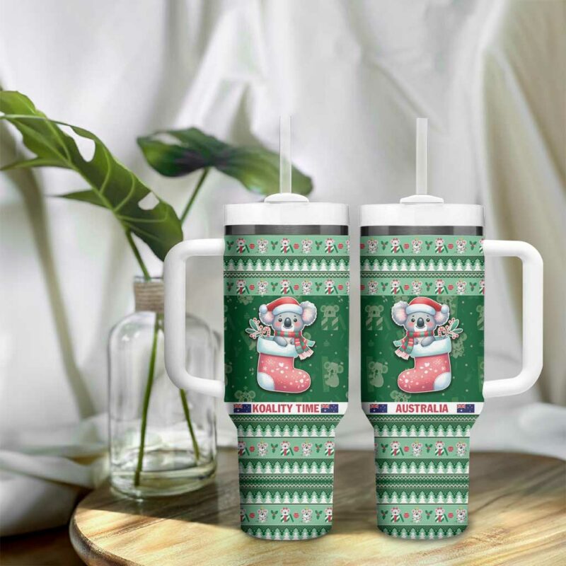 Aussie Koala Merry Christmas Custom Stanley Quencher 40oz Stainless Steel Tumbler With Handle - Threewoofs - Image 9