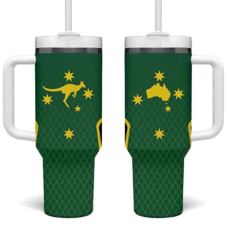 Australia Day 26 January With National Color Custom Stanley Quencher 40oz Stainless Steel Tumbler With Handle - Threewoofs - Image 2