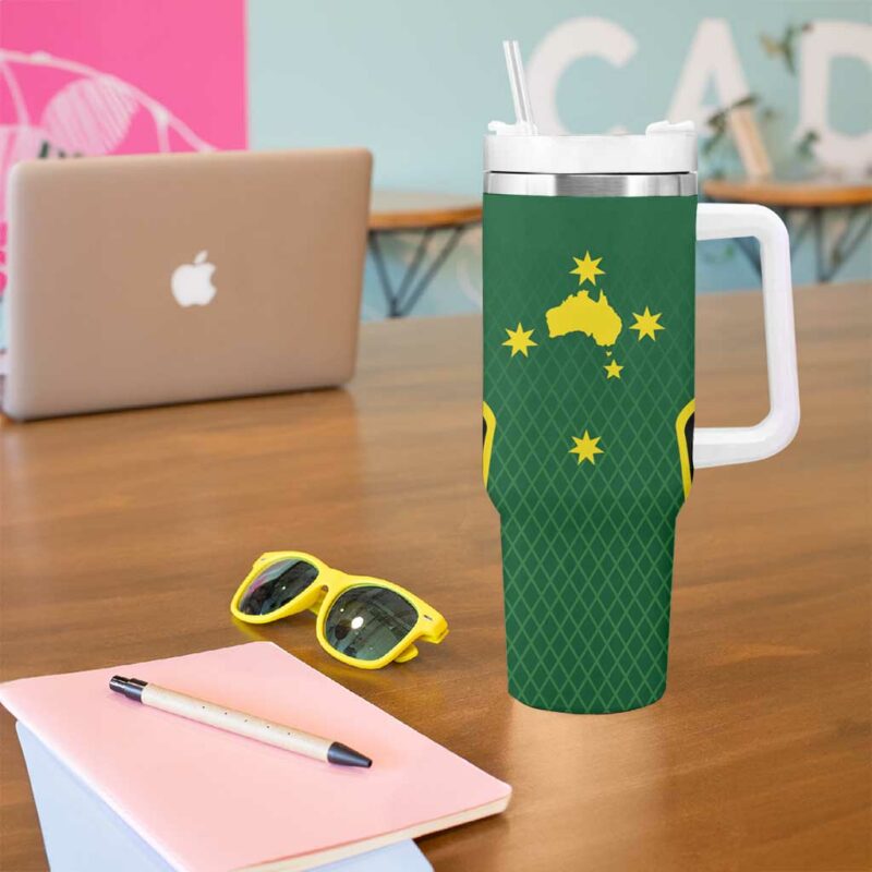 Australia Day 26 January With National Color Custom Stanley Quencher 40oz Stainless Steel Tumbler With Handle - Threewoofs - Image 5