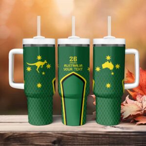 Australia Day 26 January With National Color Custom Stanley Quencher 40oz Stainless Steel Tumbler With Handle - Threewoofs