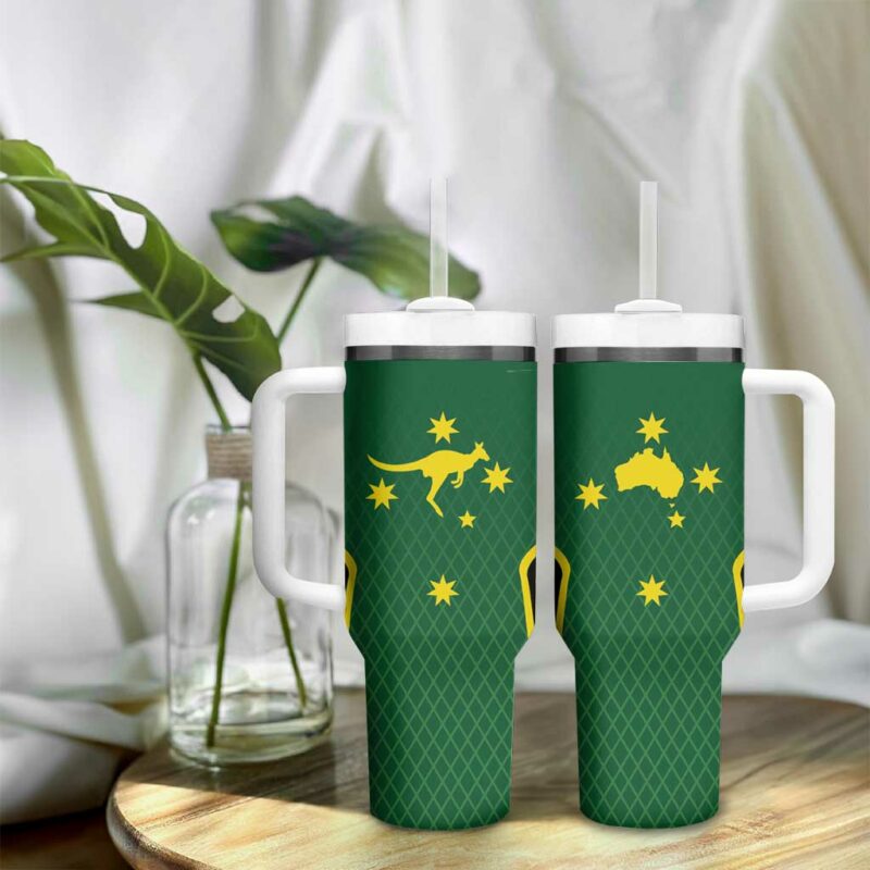 Australia Day 26 January With National Color Custom Stanley Quencher 40oz Stainless Steel Tumbler With Handle - Threewoofs - Image 9