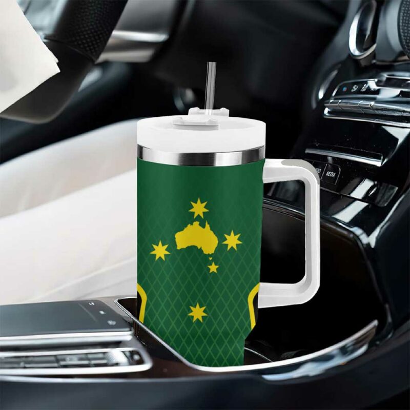 Australia Day 26 January With National Color Custom Stanley Quencher 40oz Stainless Steel Tumbler With Handle - Threewoofs - Image 8