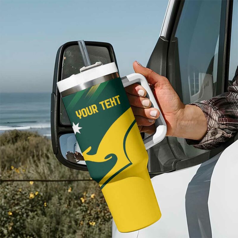 Australia Go Paris 2024 National Color Custom Stanley Quencher 40oz Stainless Steel Tumbler With Handle - Threewoofs - Image 7