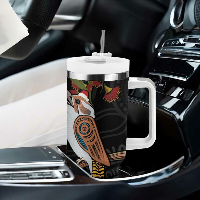 Australia Indigenous Christmas Kookaburra Aboriginal Custom Stanley Quencher 40oz Stainless Steel Tumbler With Handle - Threewoofs - Image 8