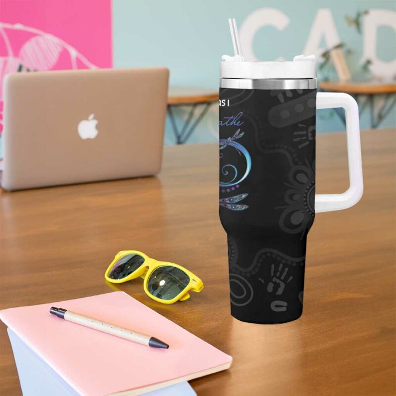 Australia Indigenous Memorial As Long As I Breathe You‚Äôll Be Remembered Custom Stanley Quencher 40oz Stainless Steel Tumbler With Handle - Threewoofs - Image 5