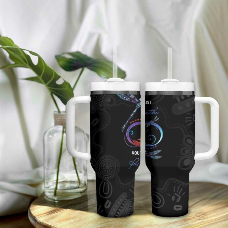 Australia Indigenous Memorial As Long As I Breathe You‚Äôll Be Remembered Custom Stanley Quencher 40oz Stainless Steel Tumbler With Handle - Threewoofs - Image 9