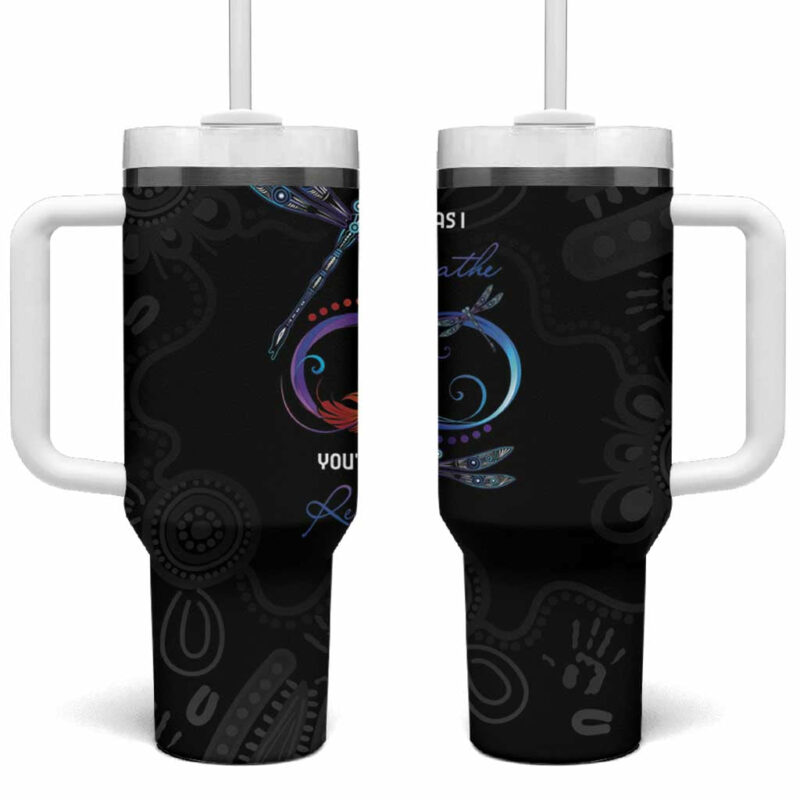 Australia Indigenous Memorial As Long As I Breathe You‚Äôll Be Remembered Custom Stanley Quencher 40oz Stainless Steel Tumbler With Handle - Threewoofs - Image 2