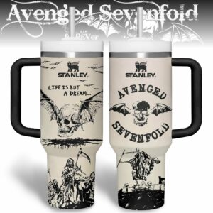 Avenged Sevenfold Music Custom Stanley Quencher 40oz Stainless Steel Tumbler With Handle - Threewoofs
