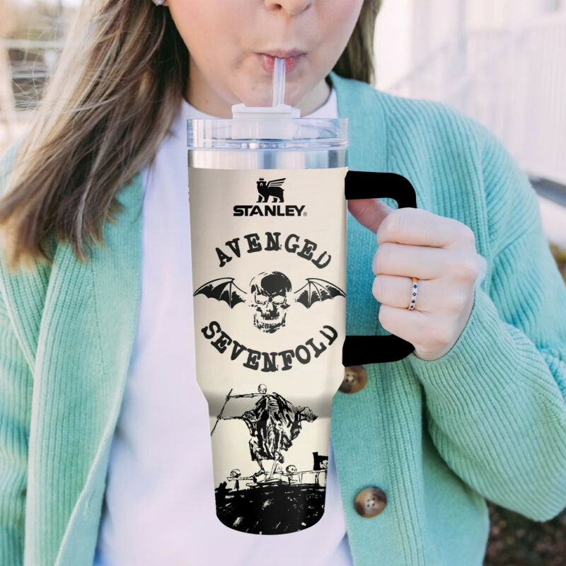Avenged Sevenfold Music Custom Stanley Quencher 40oz Stainless Steel Tumbler With Handle - Threewoofs - Image 7