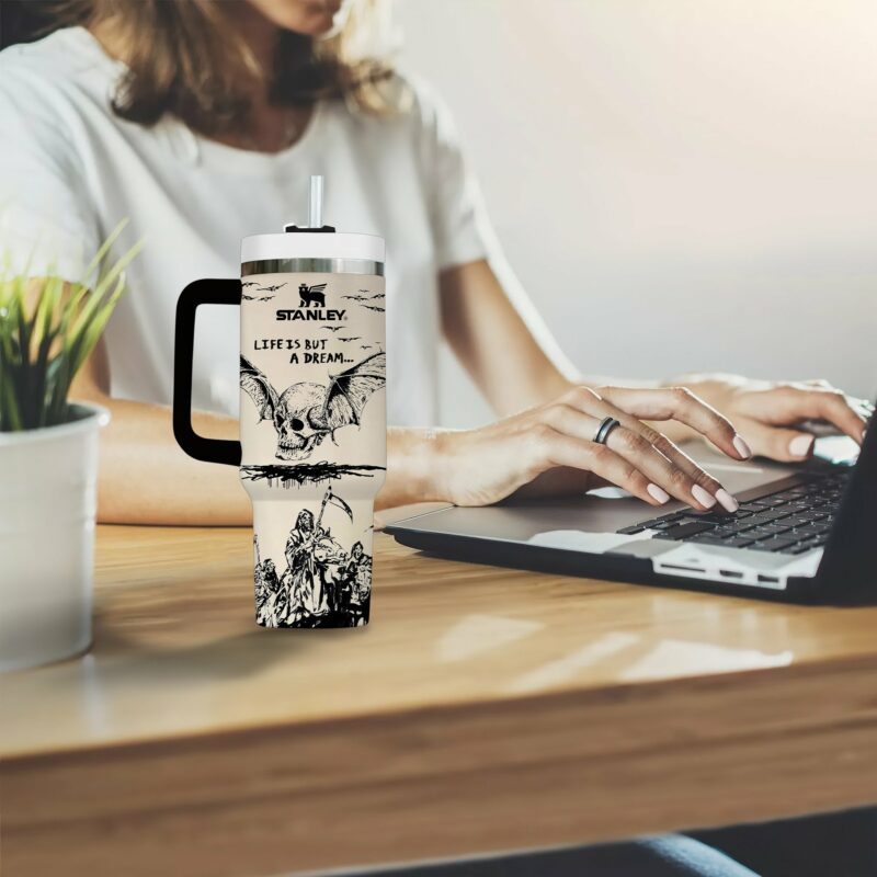 Avenged Sevenfold Music Custom Stanley Quencher 40oz Stainless Steel Tumbler With Handle - Threewoofs - Image 8