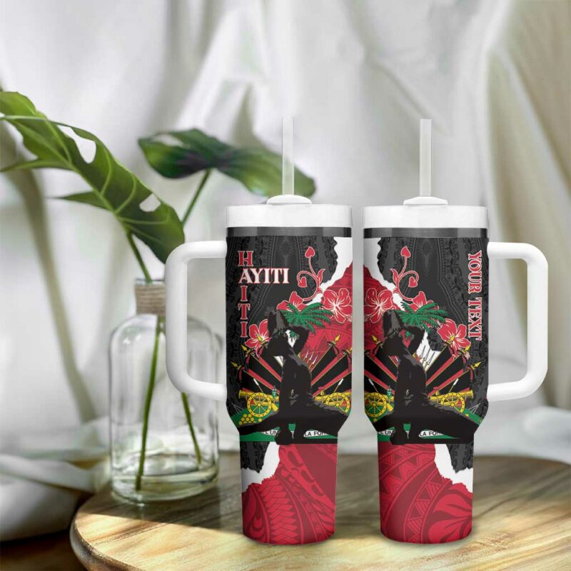 Ayiti Neg Marron Dashiki Mix Polynesian Custom Stanley Quencher 40oz Stainless Steel Tumbler With Handle - Threewoofs - Image 9
