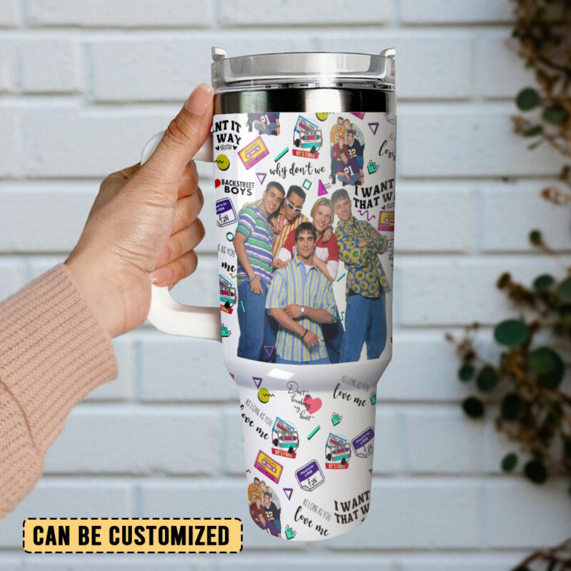 Backstreet Boys Music Custom Stanley Quencher 40oz Stainless Steel Tumbler With Handle - Threewoofs - Image 3