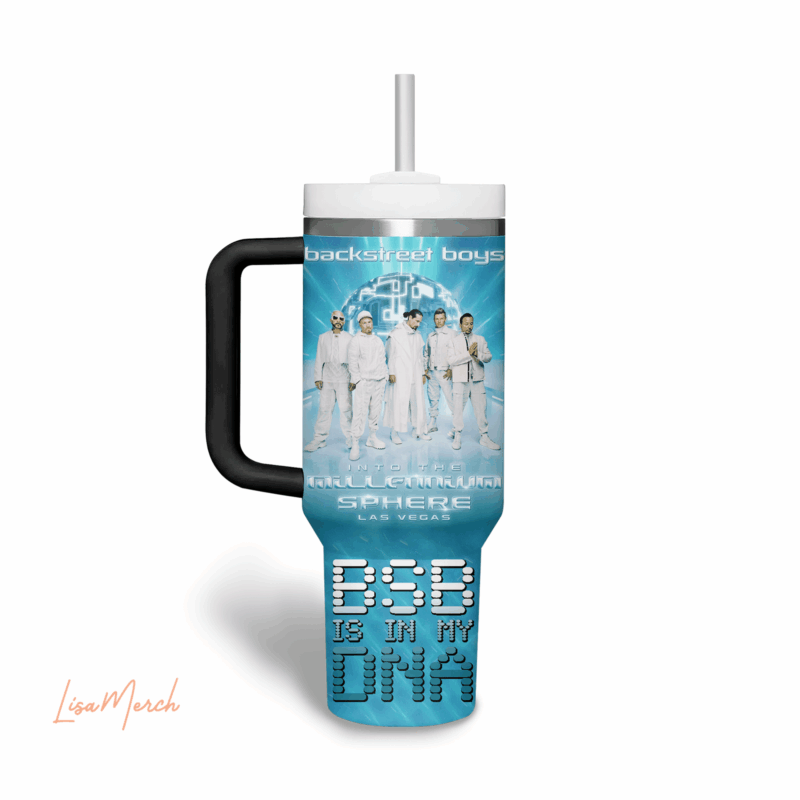 Backstreet Boys Music Custom Stanley Quencher 40oz Stainless Steel Tumbler With Handle - Threewoofs - Image 3