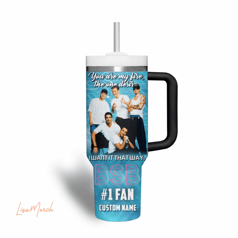 Backstreet Boys Music Custom Stanley Quencher 40oz Stainless Steel Tumbler With Handle - Threewoofs - Image 4