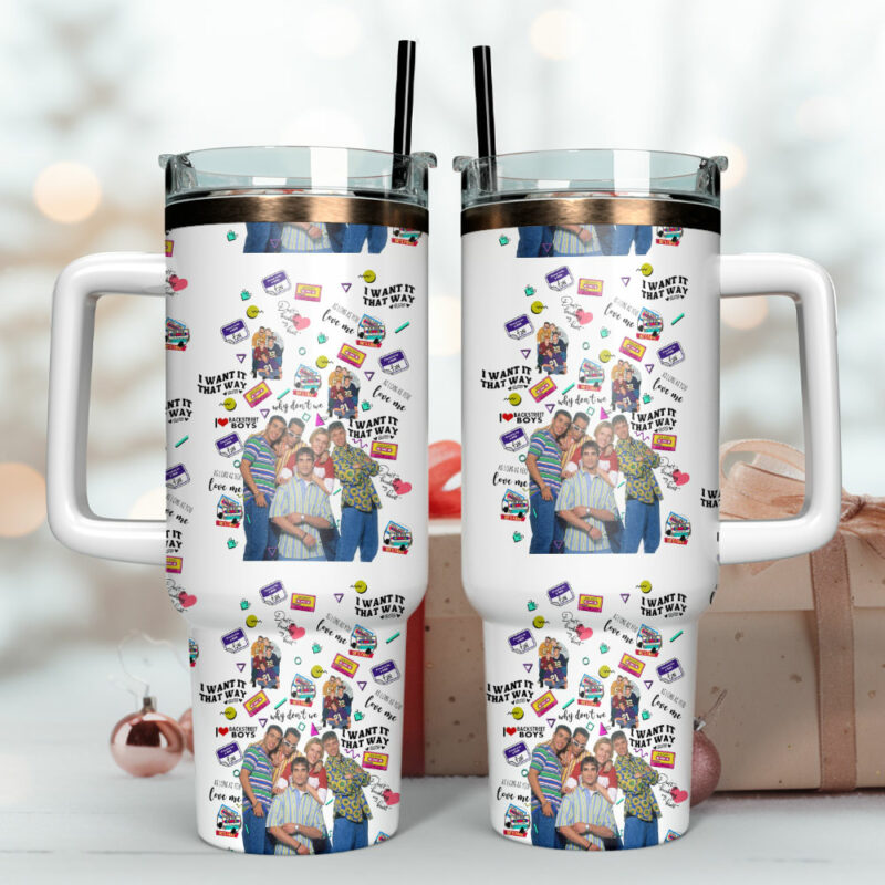 Backstreet Boys Music Custom Stanley Quencher 40oz Stainless Steel Tumbler - Threewoofs - Image 3