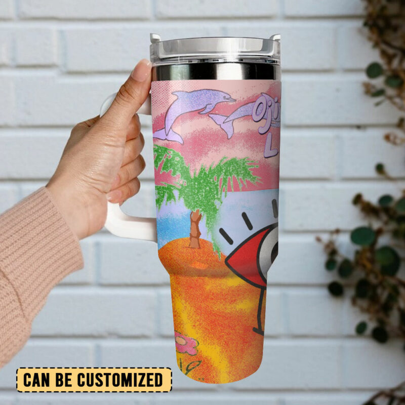 Bad Bunny Music Custom Stanley Quencher 40oz Stainless Steel Tumbler With Handle - Threewoofs - Image 3