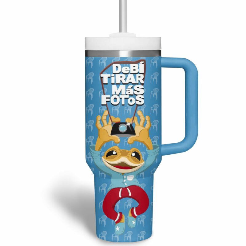 Bad Bunny Music Custom Stanley Quencher 40oz Stainless Steel Tumbler With Handle - Threewoofs - Image 5