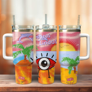 Bad Bunny Music Custom Stanley Quencher 40oz Stainless Steel Tumbler With Handle - Threewoofs