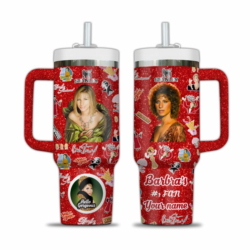 Barbra Streisand Music Custom Stanley Quencher 40oz Stainless Steel Tumbler With Handle - Threewoofs - Image 2