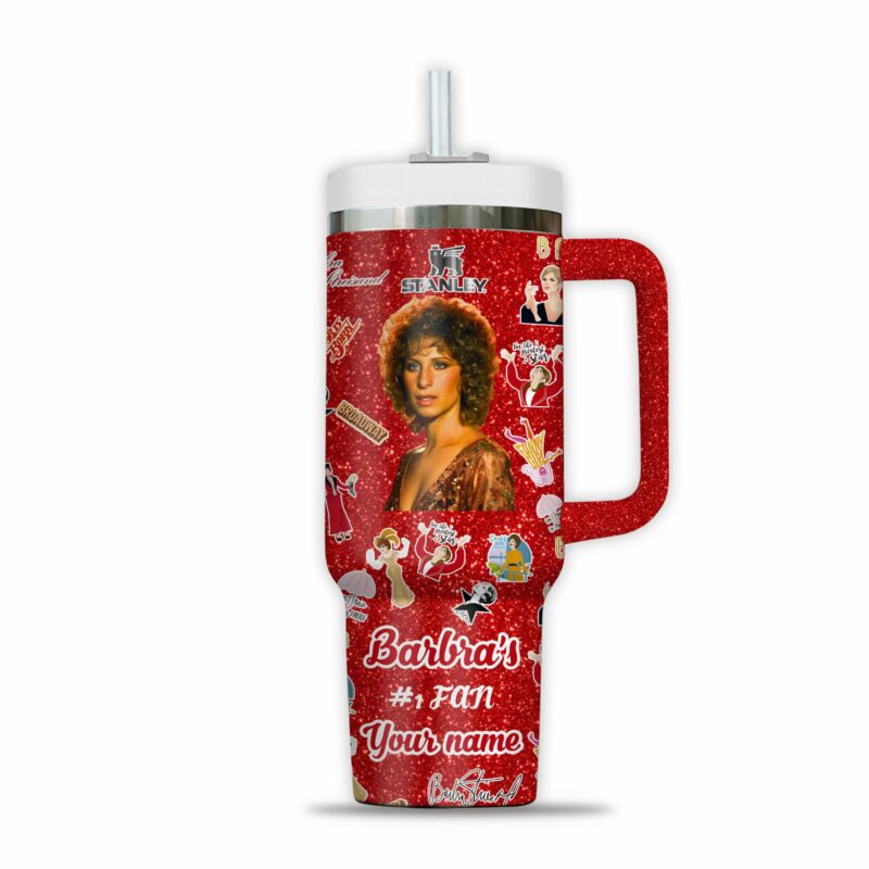 Barbra Streisand Music Custom Stanley Quencher 40oz Stainless Steel Tumbler With Handle - Threewoofs - Image 3
