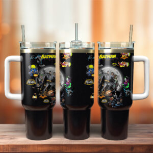 Batman Movies Custom Stanley Quencher 40oz Stainless Steel Tumbler With Handle - Threewoofs