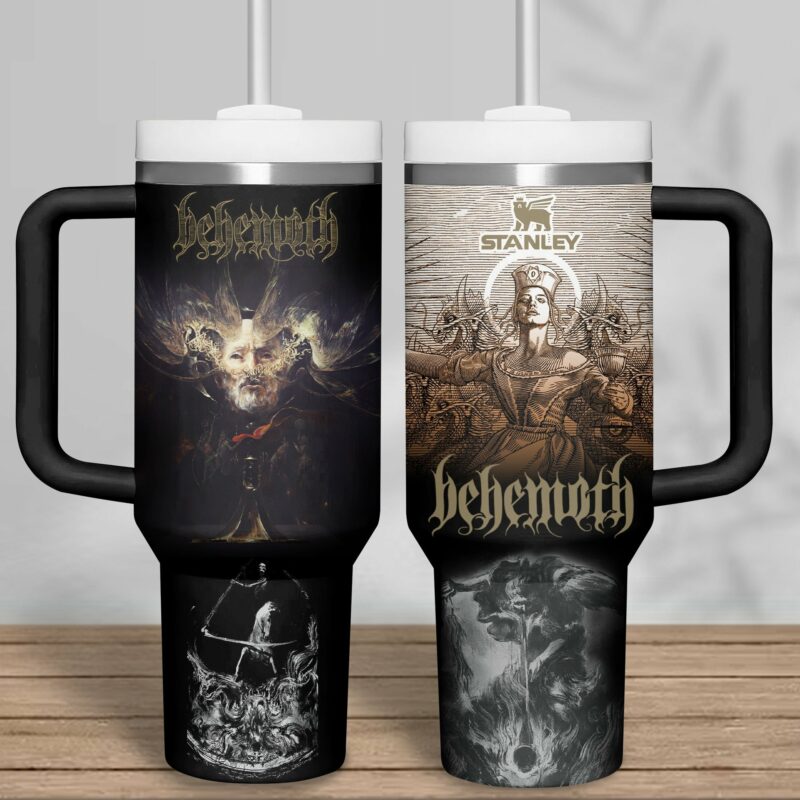 Behemoth Characters Custom Stanley Quencher 40oz Stainless Steel Tumbler With Handle - Threewoofs - Image 3