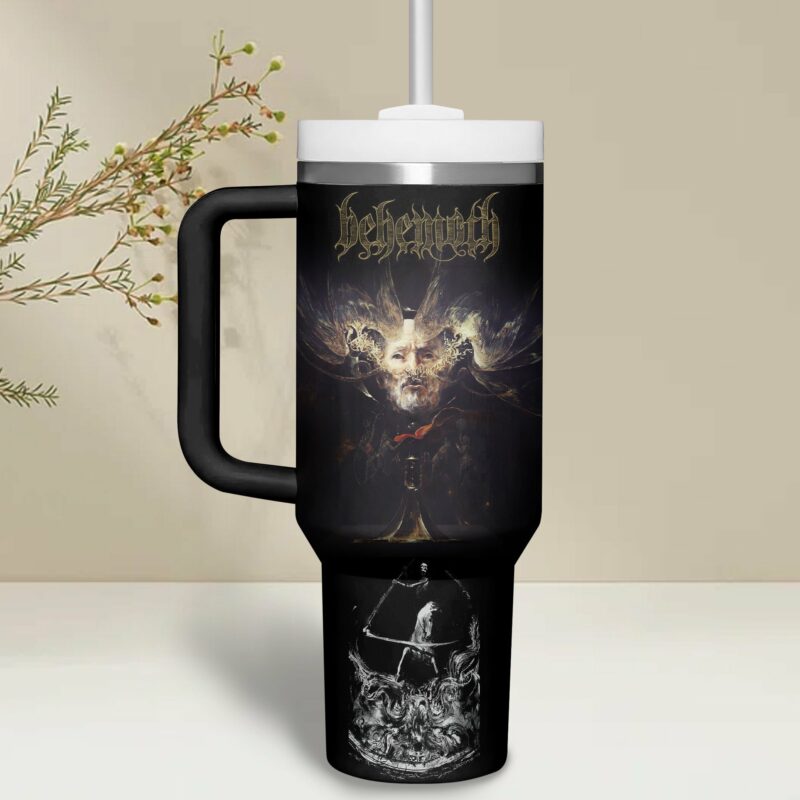 Behemoth Characters Custom Stanley Quencher 40oz Stainless Steel Tumbler With Handle - Threewoofs - Image 4