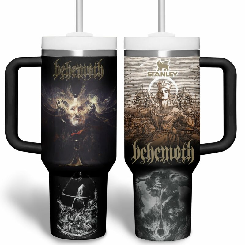 Behemoth Characters Custom Stanley Quencher 40oz Stainless Steel Tumbler With Handle - Threewoofs - Image 2