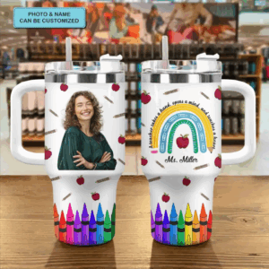 Being A Teacher Custom Stanley Quencher 40oz Stainless Steel Tumbler With Handle - Threewoofs