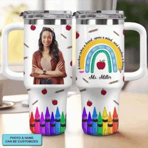 Being A Teacher Custom Stanley Quencher 40oz Stainless Steel Tumbler With Handle - Threewoofs