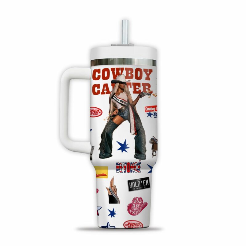 Beyonc√© Music Custom Stanley Quencher 40oz Stainless Steel Tumbler With Handle - Threewoofs - Image 2