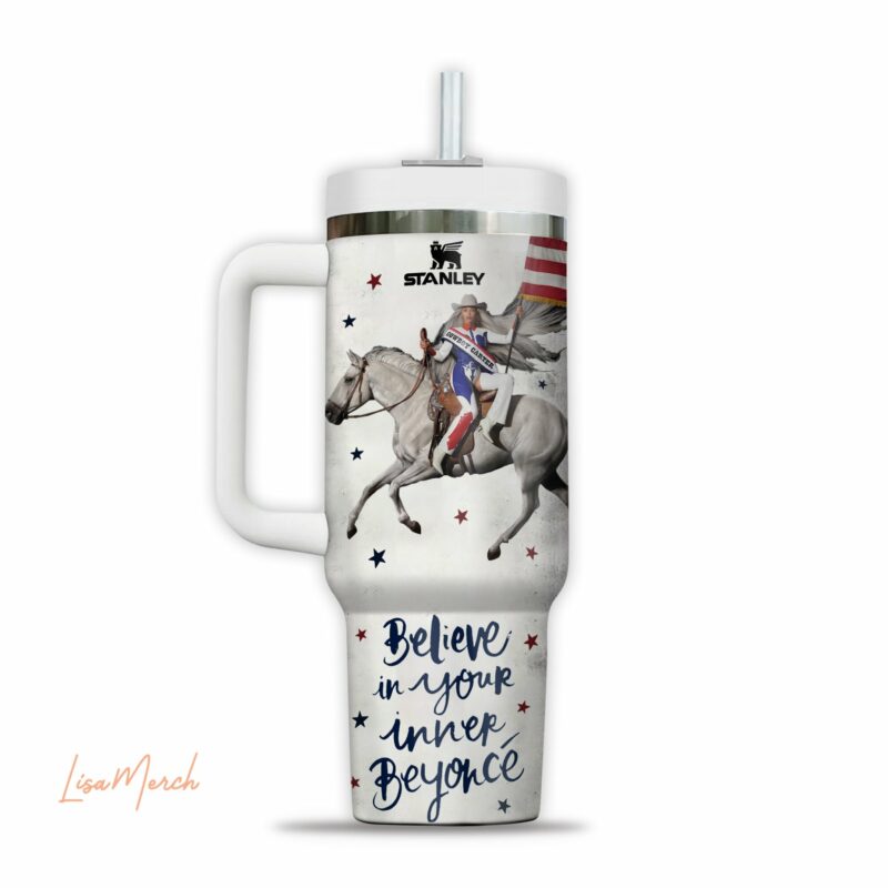 Beyonc√© Music Custom Stanley Quencher 40oz Stainless Steel Tumbler With Handle - Threewoofs - Image 2