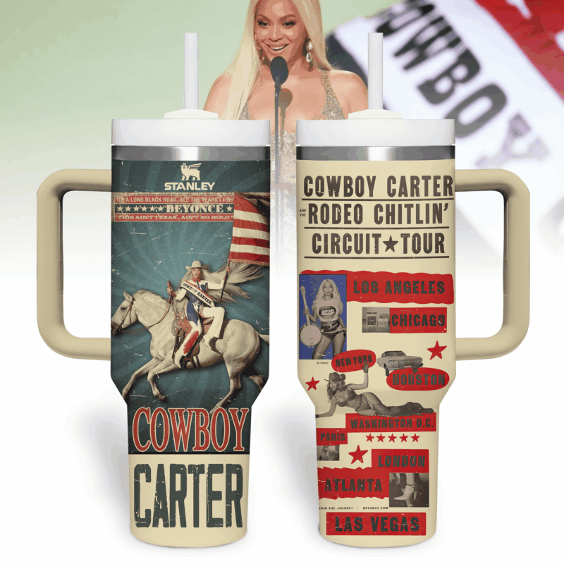 Beyonce Music Custom Stanley Quencher 40oz Stainless Steel Tumbler With Handle - Threewoofs
