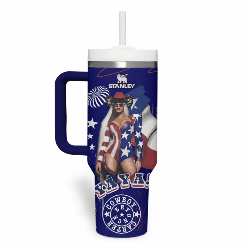 Beyonce Music Custom Stanley Quencher 40oz Stainless Steel Tumbler With Handle - Threewoofs - Image 2