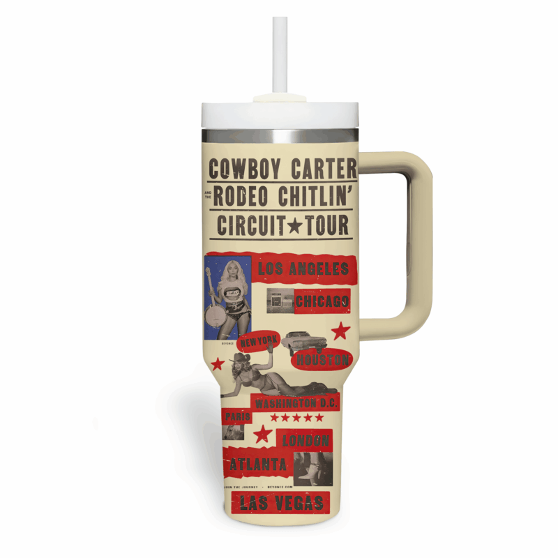 Beyonce Music Custom Stanley Quencher 40oz Stainless Steel Tumbler With Handle - Threewoofs - Image 3