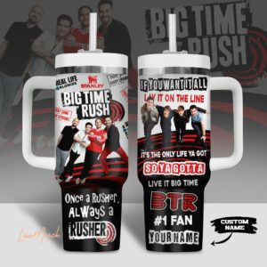 Big Time Rush Music Custom Stanley Quencher 40oz Stainless Steel Tumbler With Handle - Threewoofs