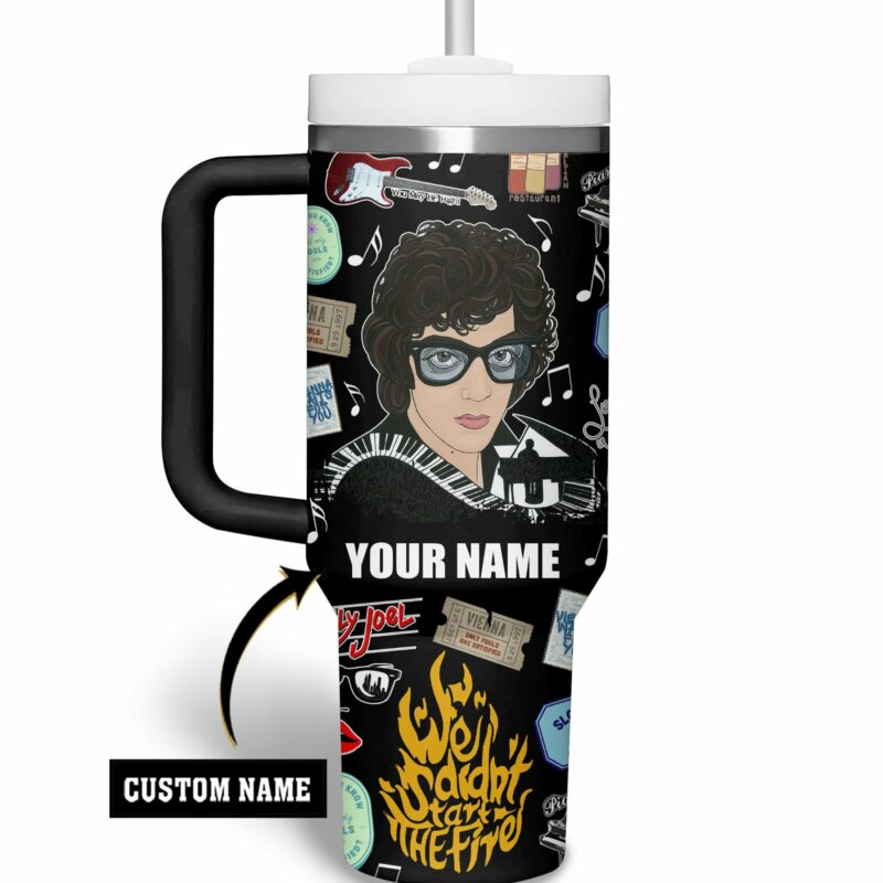 Billy Joel Music Custom Stanley Quencher 40oz Stainless Steel Tumbler With Handle - Threewoofs - Image 2