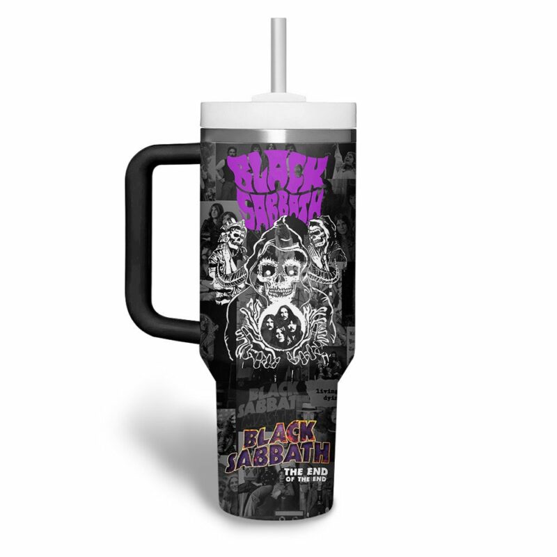 Black Sabbath Music Custom Stanley Quencher 40oz Stainless Steel Tumbler With Handle - Threewoofs - Image 2