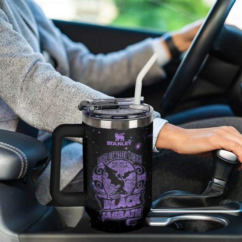 Black Sabbath Music Custom Stanley Quencher 40oz Stainless Steel Tumbler With Handle - Threewoofs - Image 4