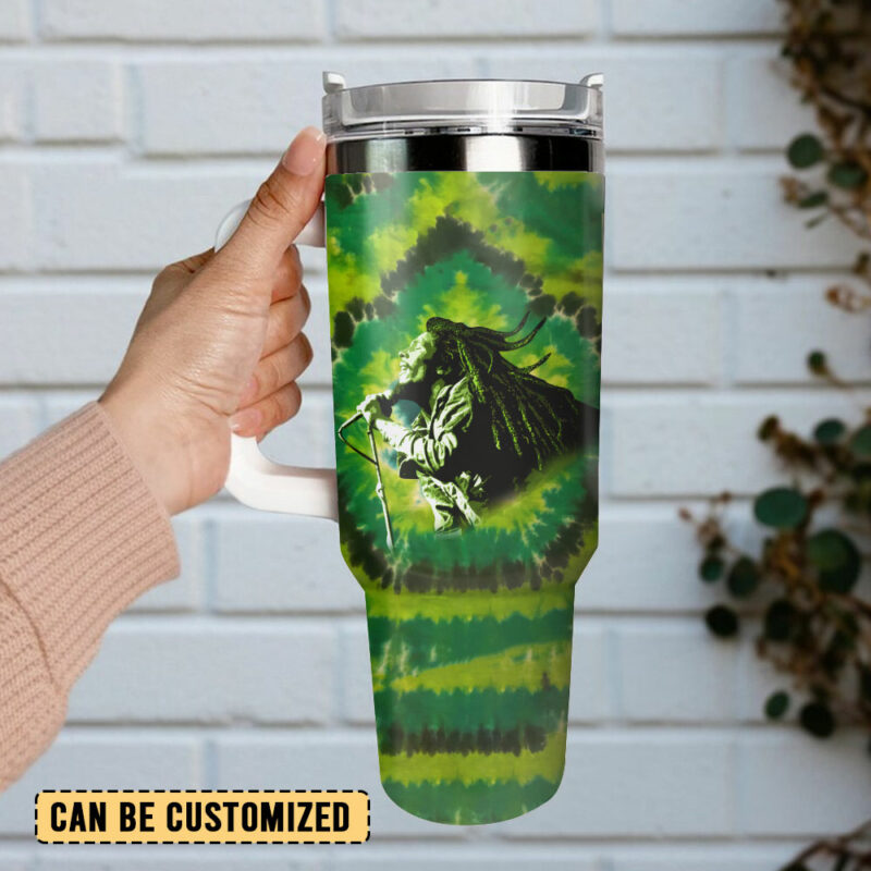 Bob Marley Music Custom Stanley Quencher 40oz Stainless Steel Tumbler - Threewoofs - Image 4