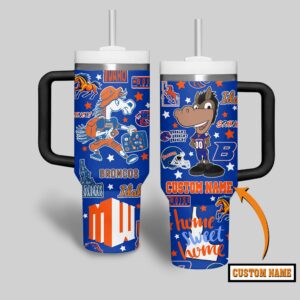 Boise State Broncos NCAA Custom Stanley Quencher 40oz Stainless Steel Tumbler With Handle - Threewoofs