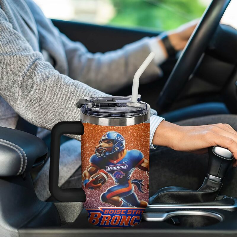 Boise State Broncos NCAA Sports Custom Stanley Quencher 40oz Stainless Steel Tumbler With Handle - Threewoofs - Image 5