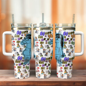 BoJack Horseman TV Series Custom Stanley Quencher 40oz Stainless Steel Tumbler With Handle - Threewoofs