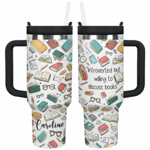 Book Lover Custom Stanley Quencher 40oz Stainless Steel Tumbler With Handle - Threewoofs
