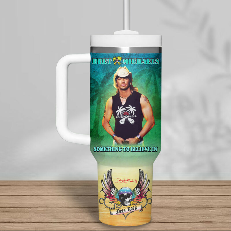 Bret Michaels Music Custom Stanley Quencher 40oz Stainless Steel Tumbler With Handle - Threewoofs - Image 5