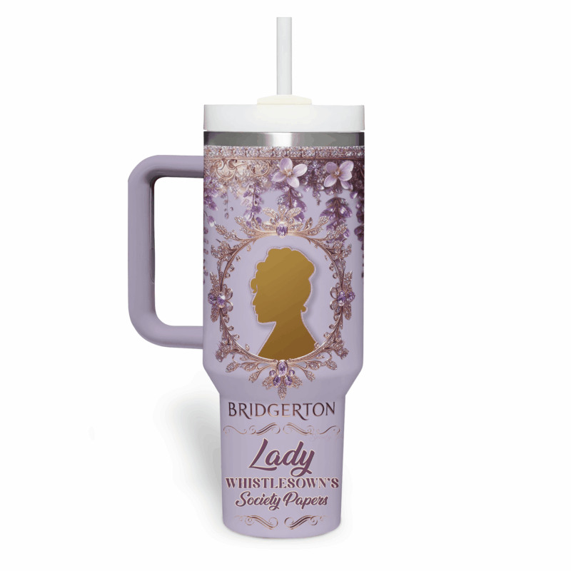 Bridgerton Movies Custom Stanley Quencher 40oz Stainless Steel Tumbler With Handle - Threewoofs - Image 3