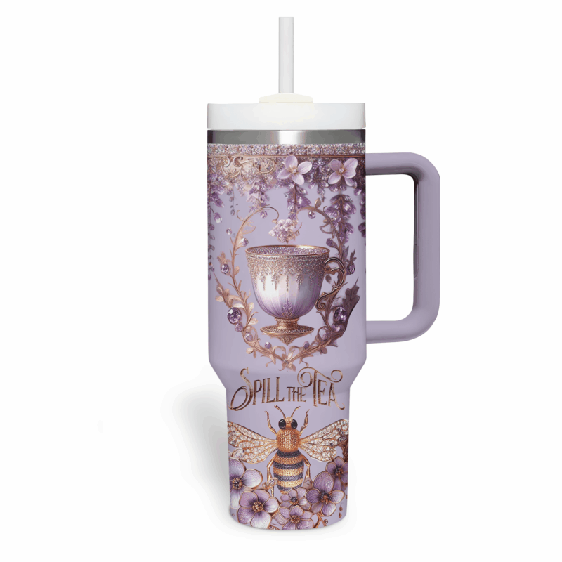 Bridgerton Movies Custom Stanley Quencher 40oz Stainless Steel Tumbler With Handle - Threewoofs - Image 4