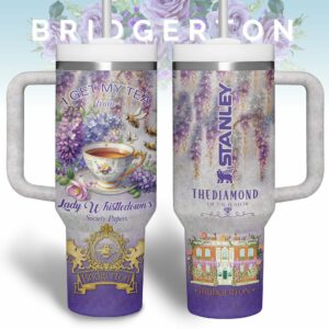 Bridgerton TV Series Custom Stanley Quencher 40oz Stainless Steel Tumbler With Handle - Threewoofs