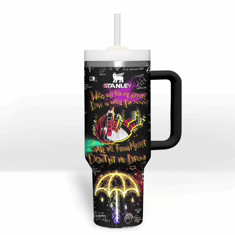 Bring Me The Horizon Music Custom Stanley Quencher 40oz Stainless Steel Tumbler With Handle - Threewoofs - Image 3